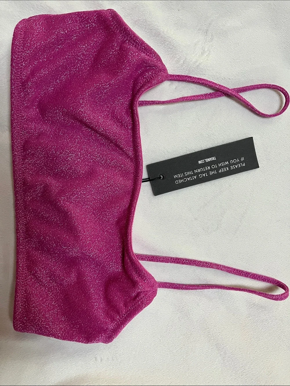 Triangl Swimwear Shimmer Pink Bikini Set Medium NWT